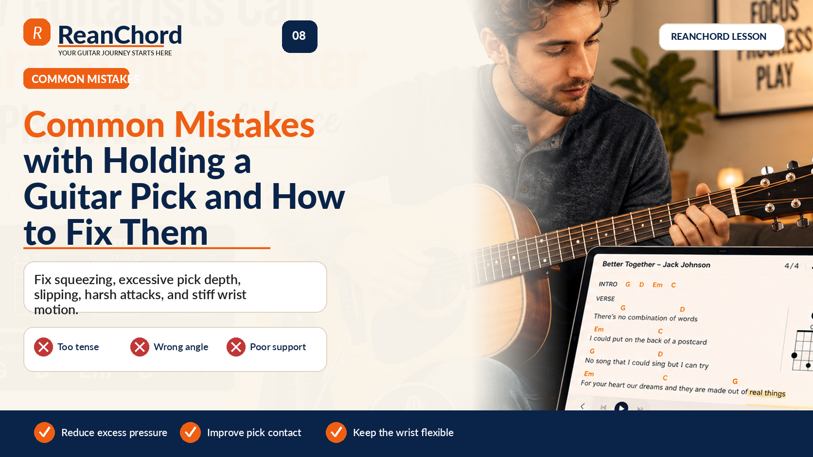 Common Mistakes with Holding a Guitar Pick and How to Fix Them