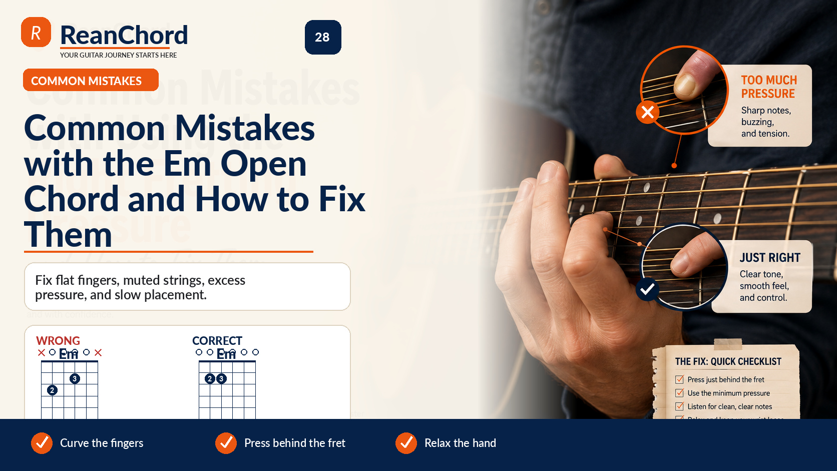 Common Mistakes with The `Em` Open Chord and How to Fix Them