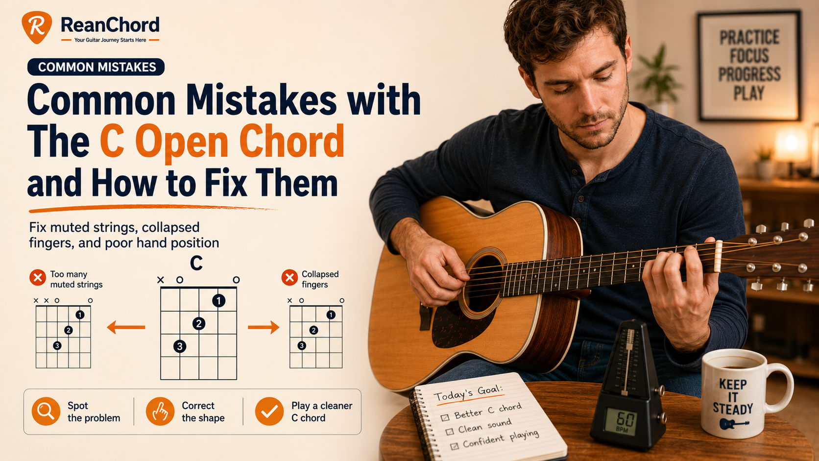 Common Mistakes with The `C` Open Chord and How to Fix Them