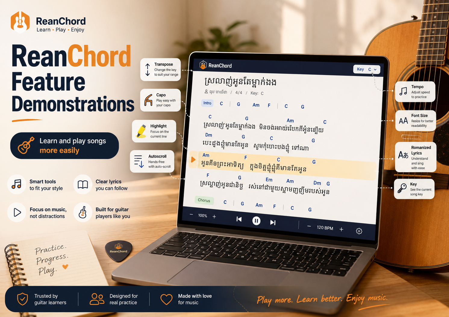 ReanChord Feature Demonstrations