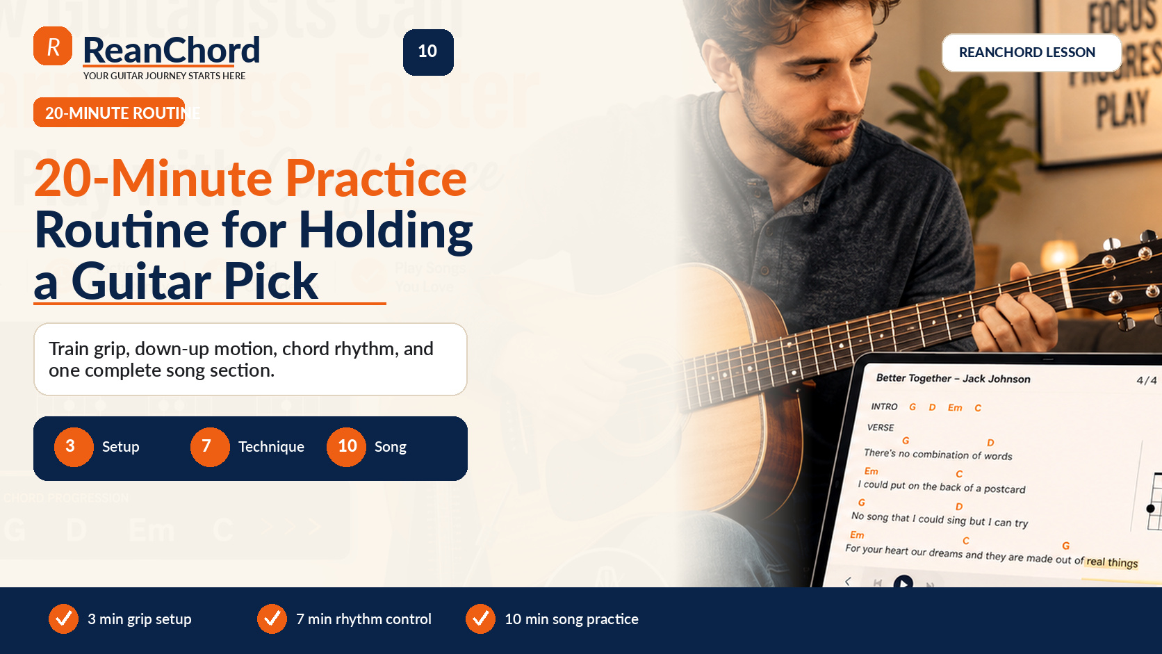 20-Minute Practice Routine for Holding a Guitar Pick