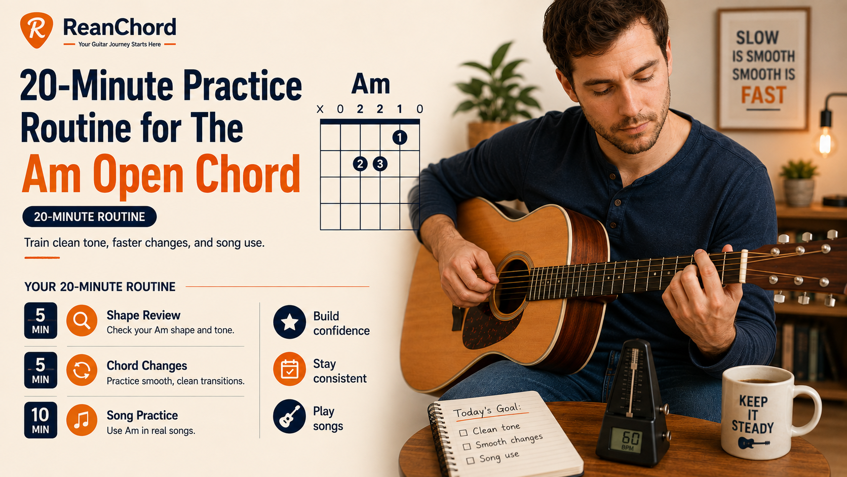 20-Minute Practice Routine for The `Am` Open Chord