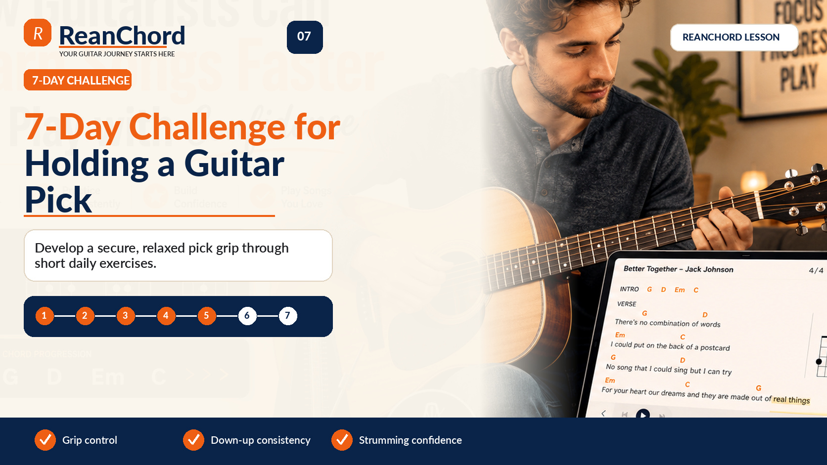 7-Day Challenge for Holding a Guitar Pick