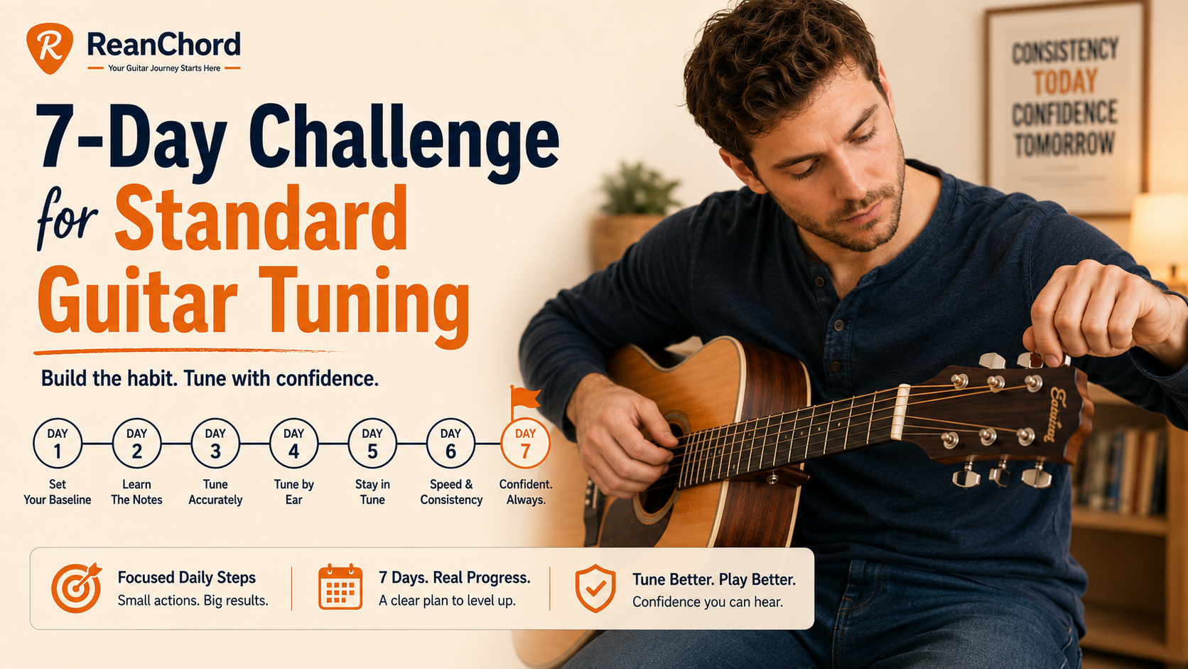 7-Day Challenge for Standard Guitar Tuning