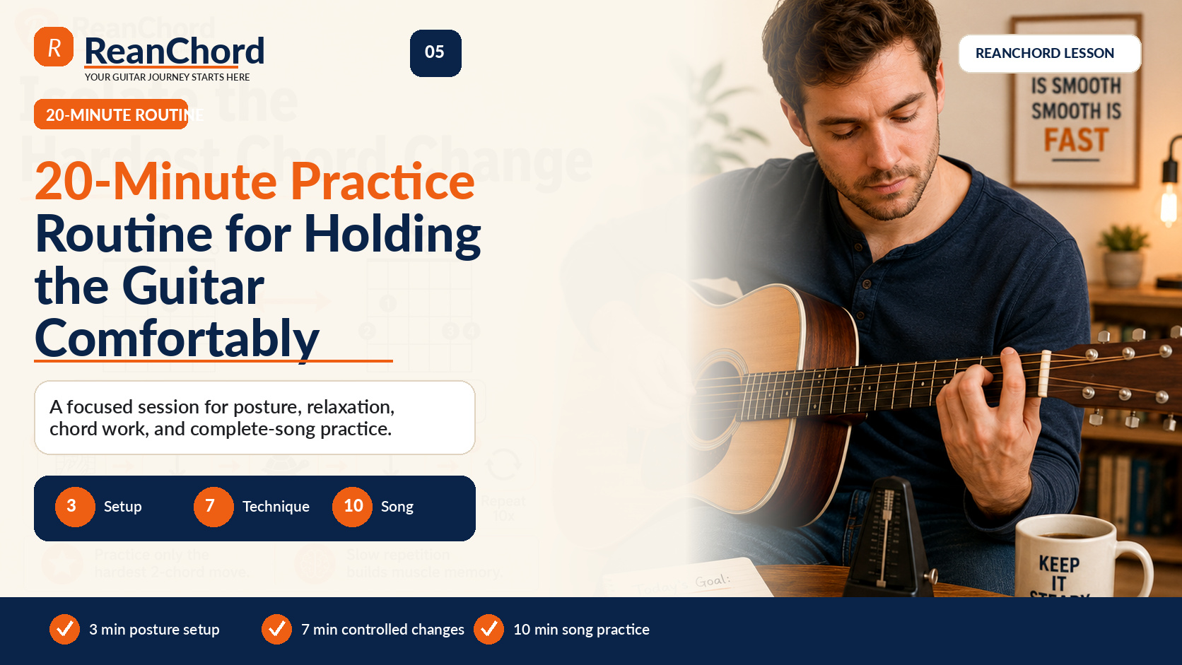20-Minute Practice Routine for Holding the Guitar Comfortably