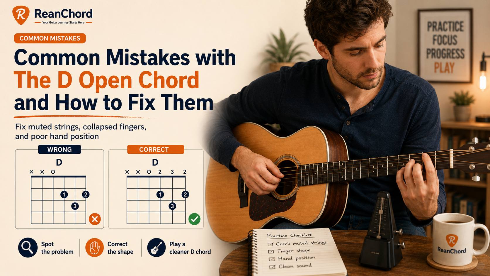 Common Mistakes with The `D` Open Chord and How to Fix Them