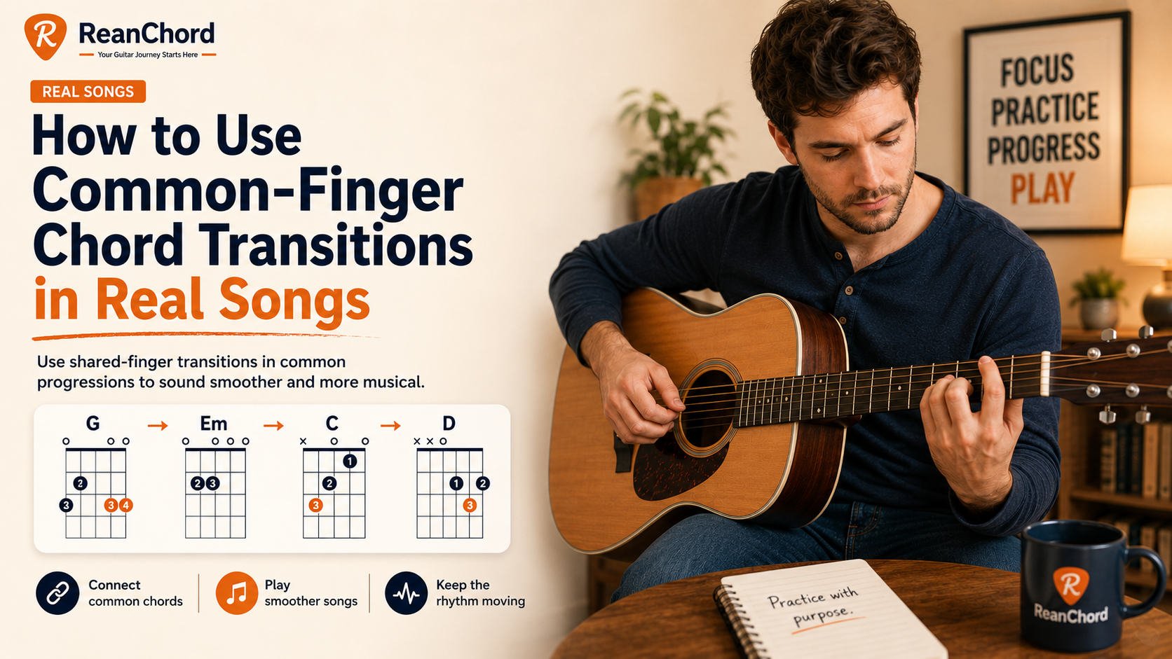 How to Use Common-Finger Chord Transitions in Real Songs