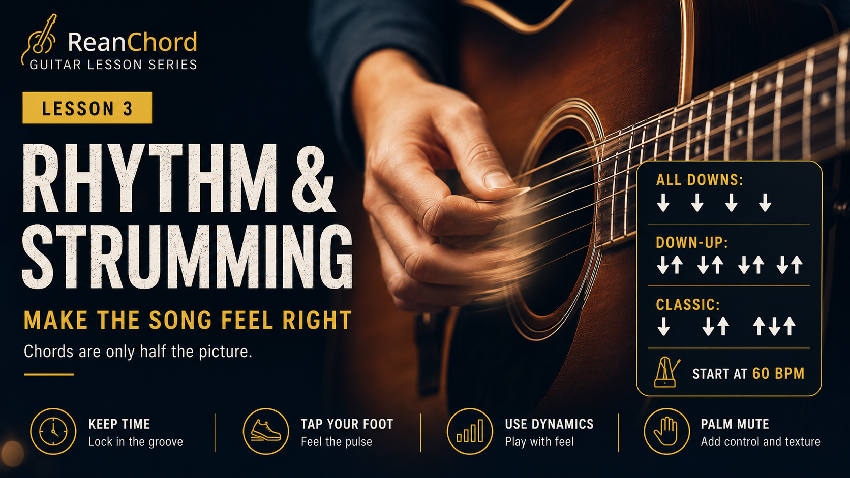 Beginner · Strumming Patterns & Rhythm