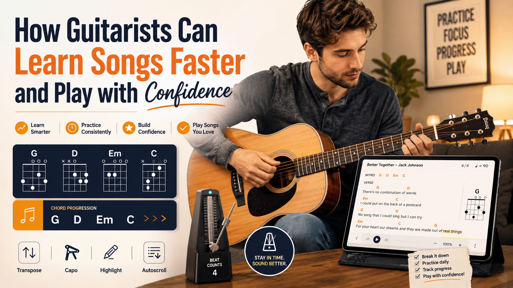 How Guitarists Can Learn Songs Faster and Play with Confidence