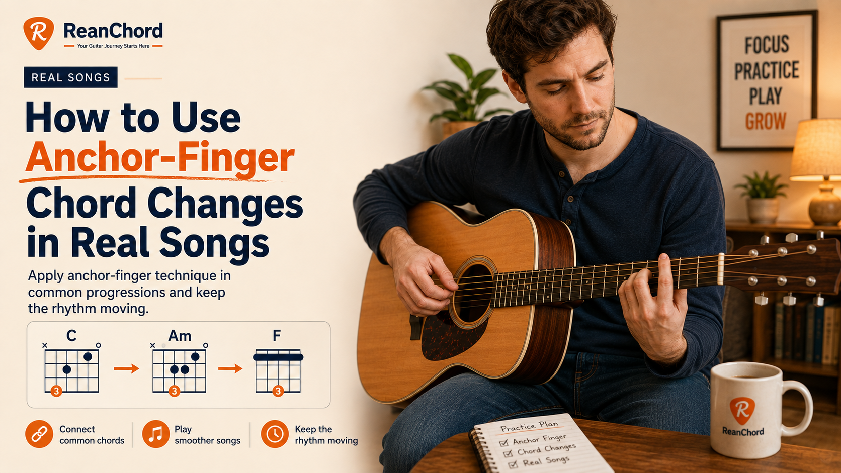 How to Use Anchor-Finger Chord Changes in Real Songs